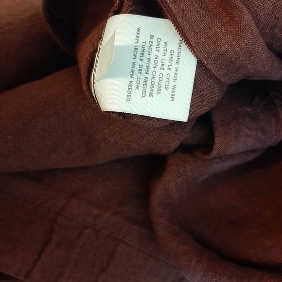 *Hotel Embroidered king Linen duvet cover & 2 Standard shams WINE MSRP $6… - Picture 5 of 16